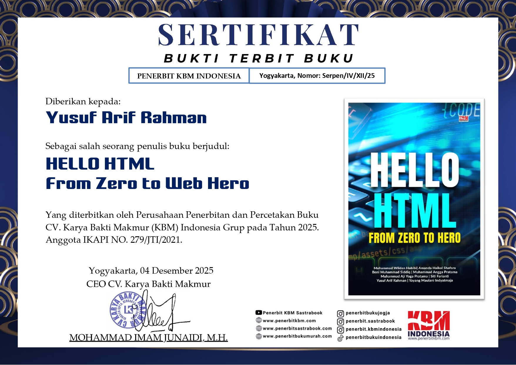 Letter of Acceptance for Heart Disease Prediction Paper